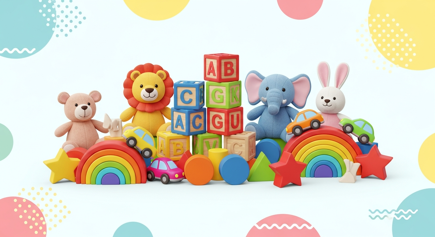 A bright collection of educational toys for toddlers